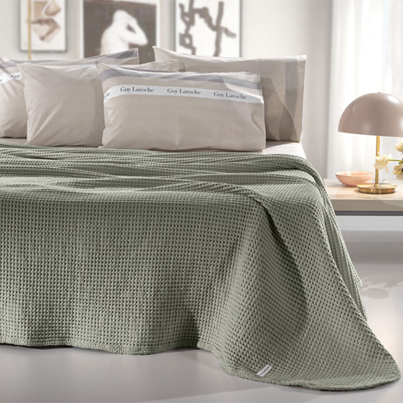 Κουβέρτα Πικέ Υπέρδιπλη (230x240) Guy Laroche Eternity Olive