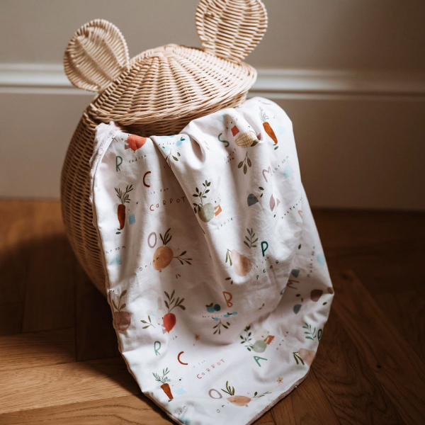 Κουβέρτα Minky Αγκαλιάς (80x100) La Millou ABC Fruits Smoke Rose