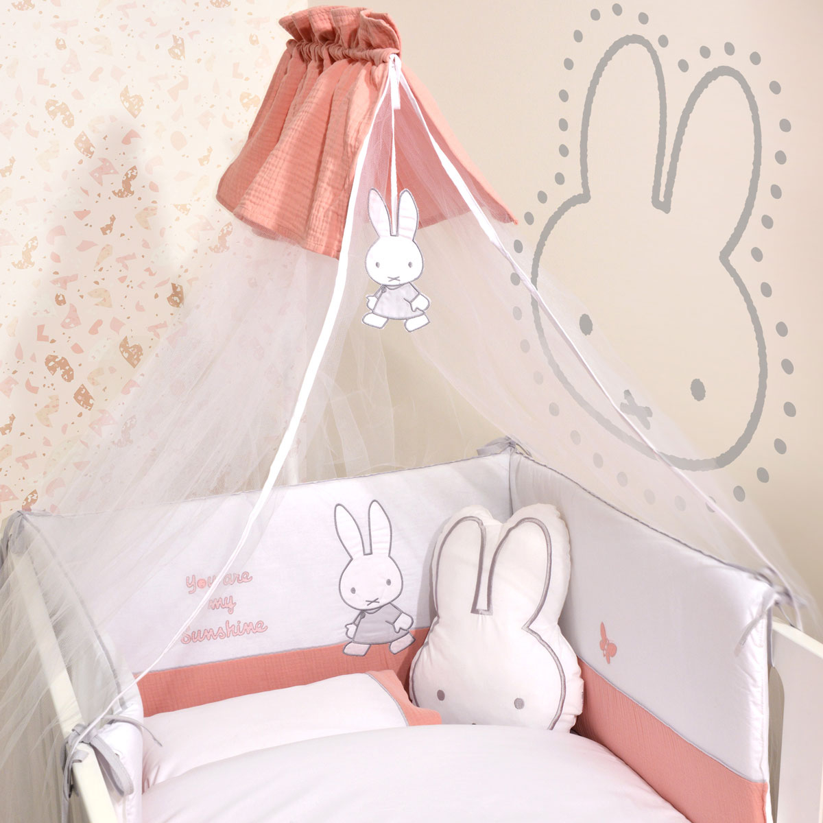 Σετ Κούνιας 9Τμχ Miffy Des 62 Home Βρεφικά Προίκα Μωρού - Λίκνου Spitishop