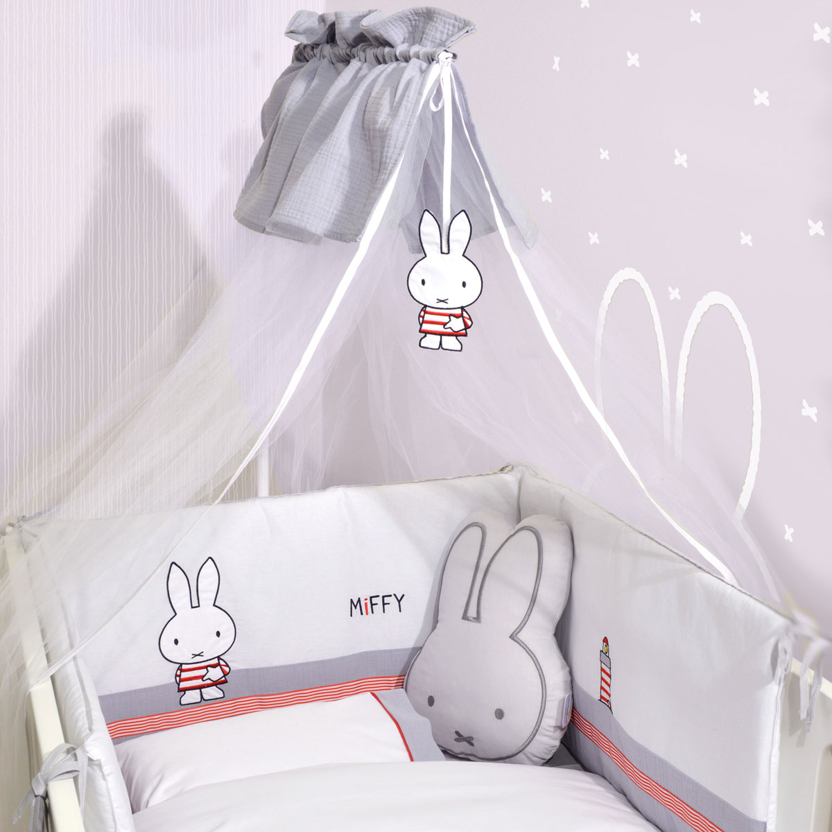Σετ Κούνιας 9Τμχ Miffy Des 65 Home Βρεφικά Προίκα Μωρού - Λίκνου Spitishop