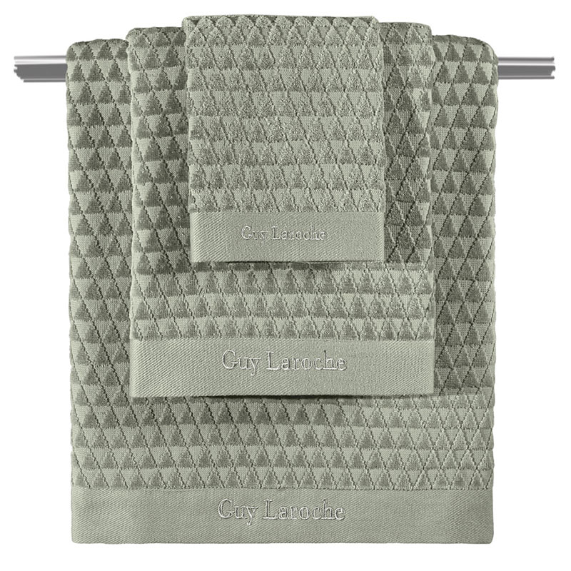 Πετσέτες Μπάνιου (Σετ 3Τμχ) Guy Laroche Tokyo Khaki 500Gsm Home Λευκά Είδη Spitishop