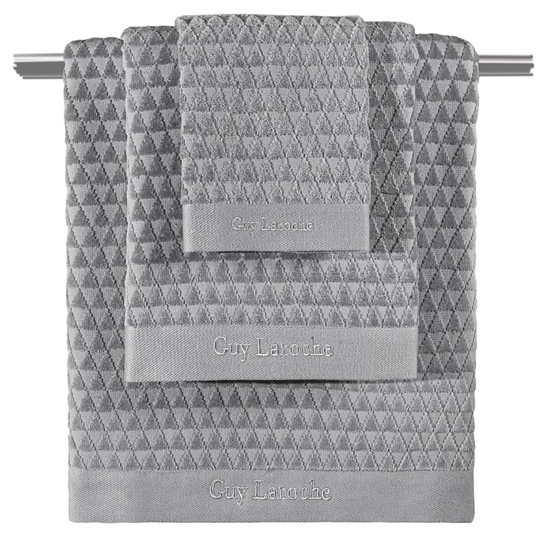 Πετσέτες Μπάνιου (Σετ 3Τμχ) Guy Laroche Tokyo Silver 500Gsm Home Λευκά Είδη Spitishop