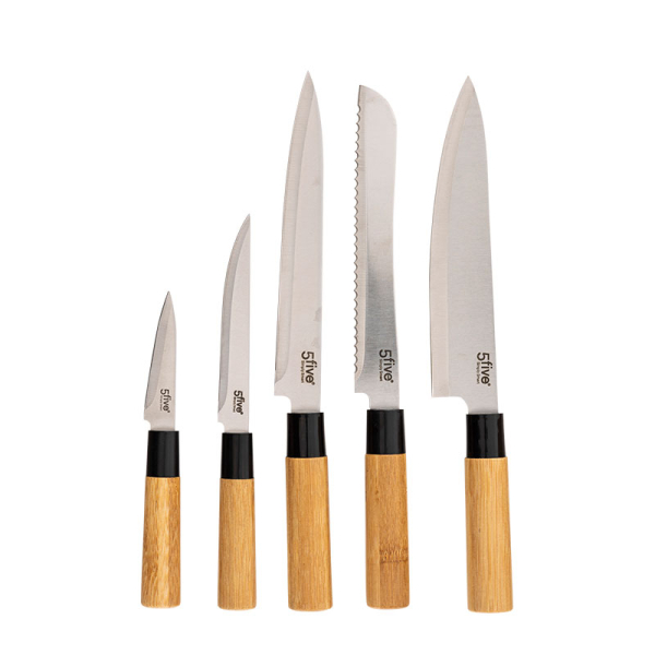 Μαχαίρια Κουζίνας & Κουτάλες Σε Βάση (Σετ 11τμχ) F-V Bamboo 189690