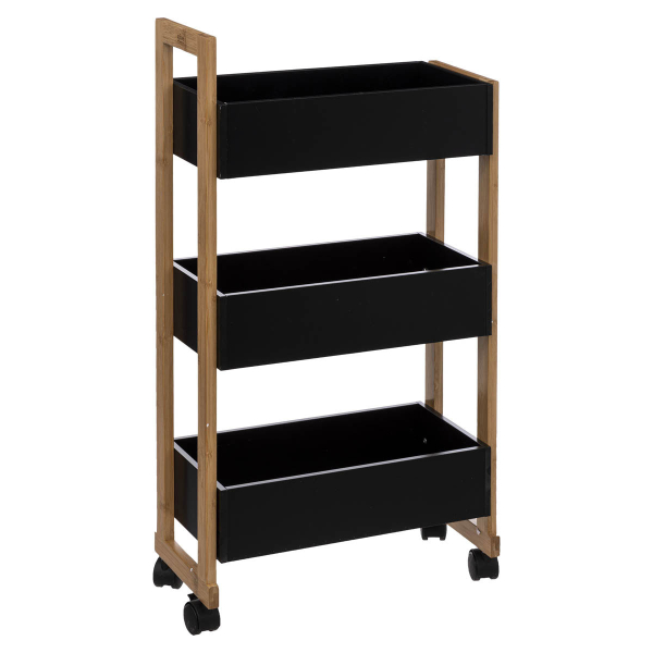 Τρόλεϊ/Ραφιέρα 3 Θέσεων (41x20x80) F-V Natureo Black 140853B