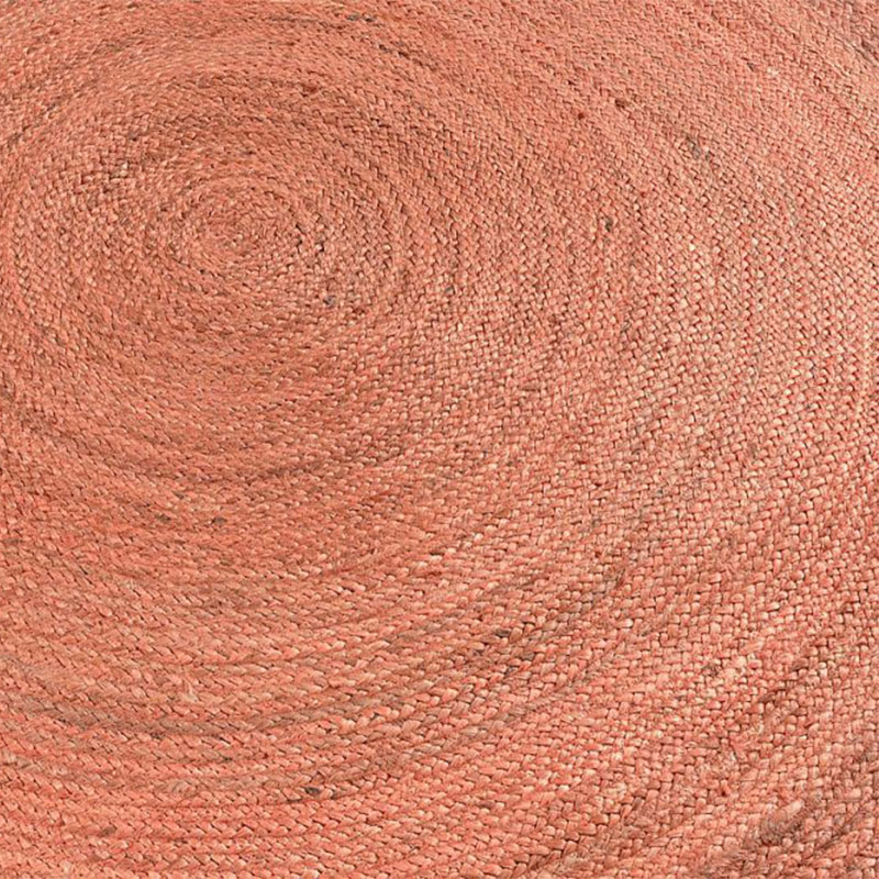 Στρογγυλό Χαλί Καλοκαιρινό (Φ150) Polcarpet Jute Plain Coral Home Χαλιά Σαλονιού Spitishop