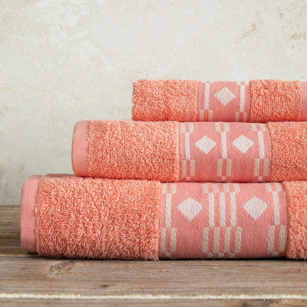Πετσέτες Μπάνιου (Σετ 3τμχ) Nima Bath Vogue Coral 450gsm