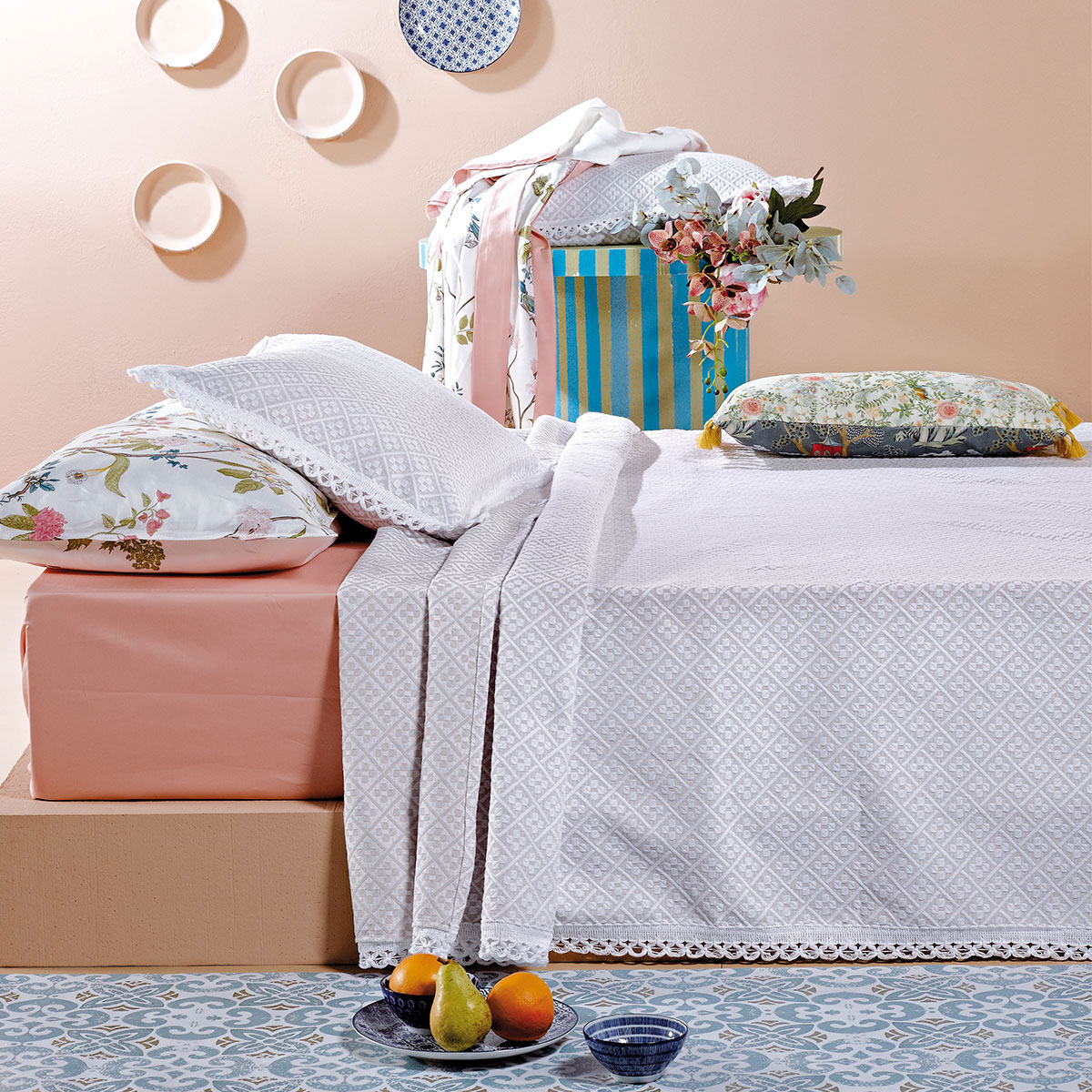 Κουβερτόριο Υπέρδιπλο (230x260) Kentia Serenity Dorothy 26 L.Grey