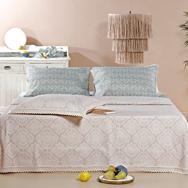 Μαξιλαροθήκη Καπιτονέ (50x70) Kentia Serenity Virginia 26 Beige