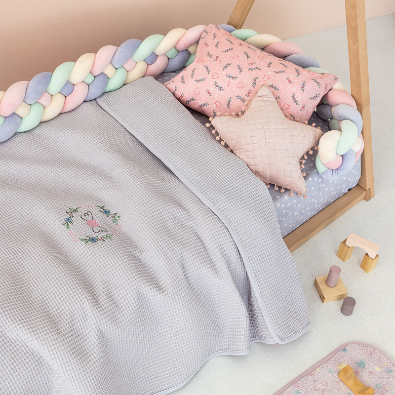 Κουβέρτα Πικέ Αγκαλιάς (80x110) Palamaiki Candy Lilac