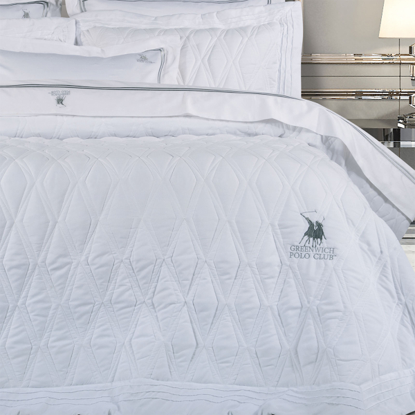 Κουβερλί Υπέρδιπλο (Σετ 220x240) Greenwich Polo Club Solid 2158 White
