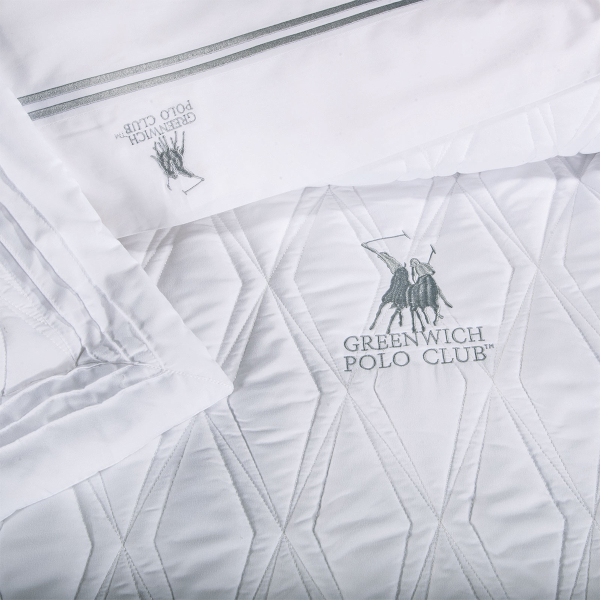 Κουβερλί Υπέρδιπλο (Σετ 220x240) Greenwich Polo Club Solid 2158 White