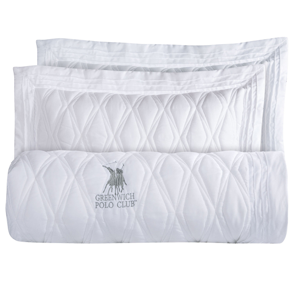 Κουβερλί Υπέρδιπλο (Σετ 220x240) Greenwich Polo Club Solid 2158 White