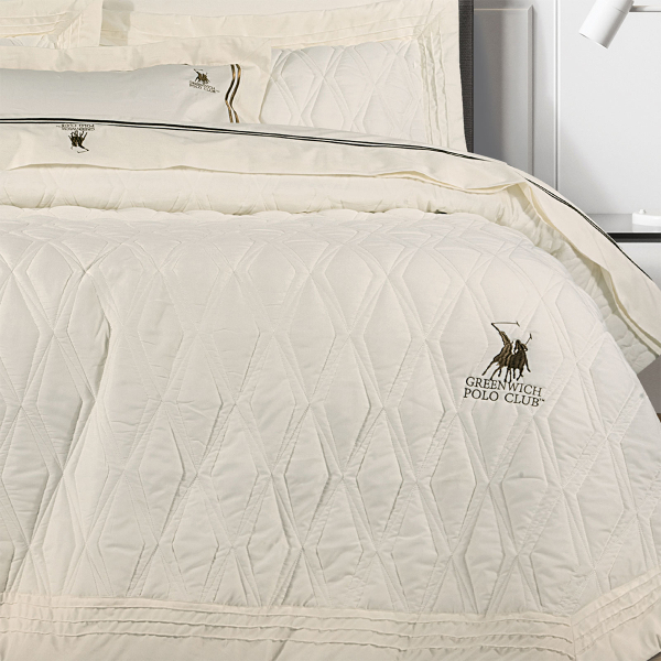 Κουβερλί Υπέρδιπλο (Σετ 220x240) Greenwich Polo Club Solid 2159 Creme