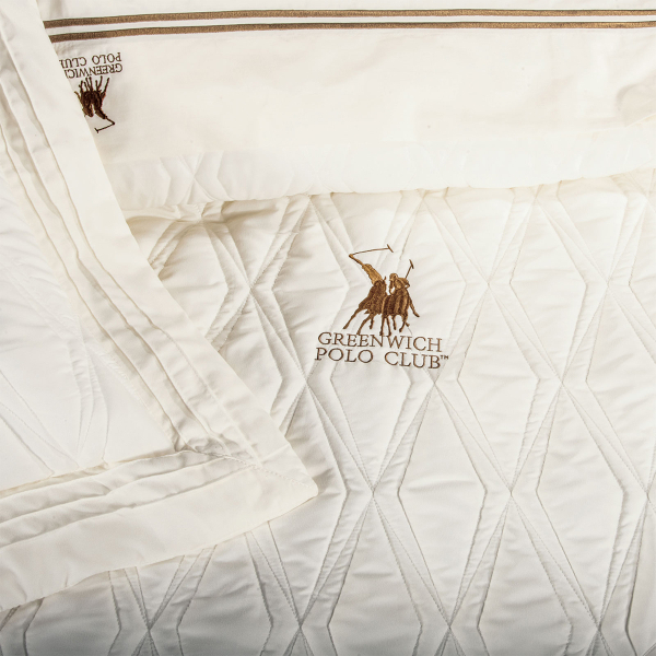 Κουβερλί Υπέρδιπλο (Σετ 220x240) Greenwich Polo Club Solid 2159 Creme