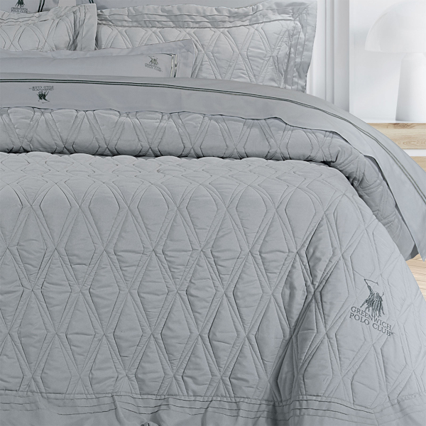 Κουβερλί Υπέρδιπλο (Σετ 220x240) Greenwich Polo Club Solid 2160 Grey