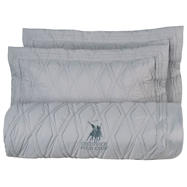 Κουβερλί Υπέρδιπλο (Σετ 220x240) Greenwich Polo Club Solid 2160 Grey