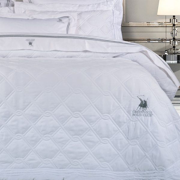 Κουβερλί Υπέρδιπλο (Σετ 220x240) Greenwich Polo Club Solid 2161 White