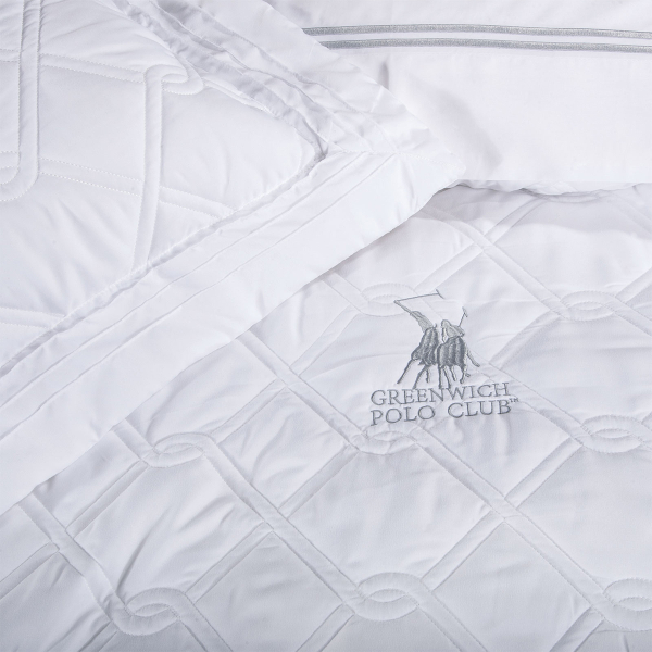 Κουβερλί Υπέρδιπλο (Σετ 220x240) Greenwich Polo Club Solid 2161 White
