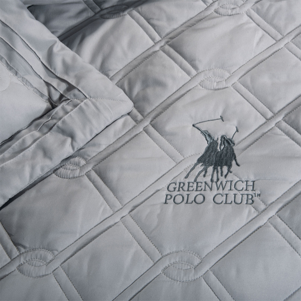 Κουβερλί Υπέρδιπλο (Σετ 220x240) Greenwich Polo Club 3D Solid 2163 Grey