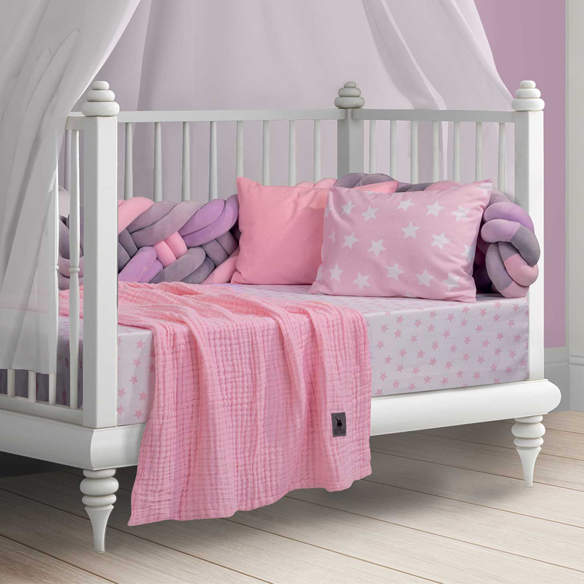 Κουβέρτα Μουσελίνα Κούνιας (105×150) Greenwich Polo Club Baby 2994 Pink 243240