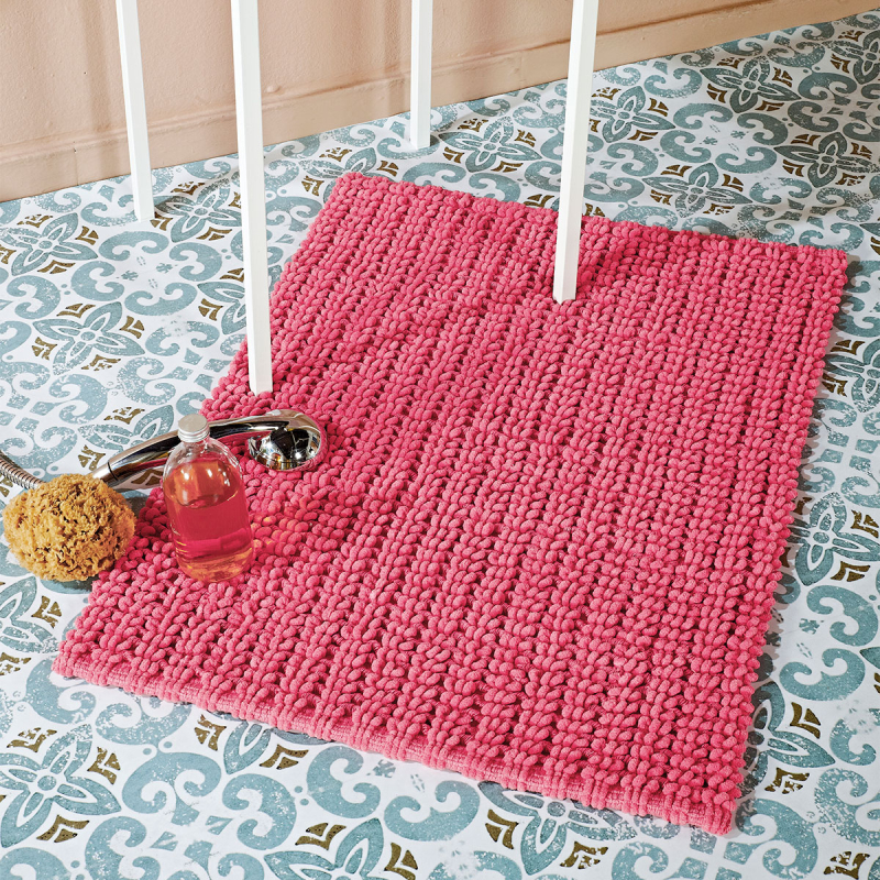 Πατάκι Μπάνιου (70x110) Kentia Loft Trevor 14 Bright Pink