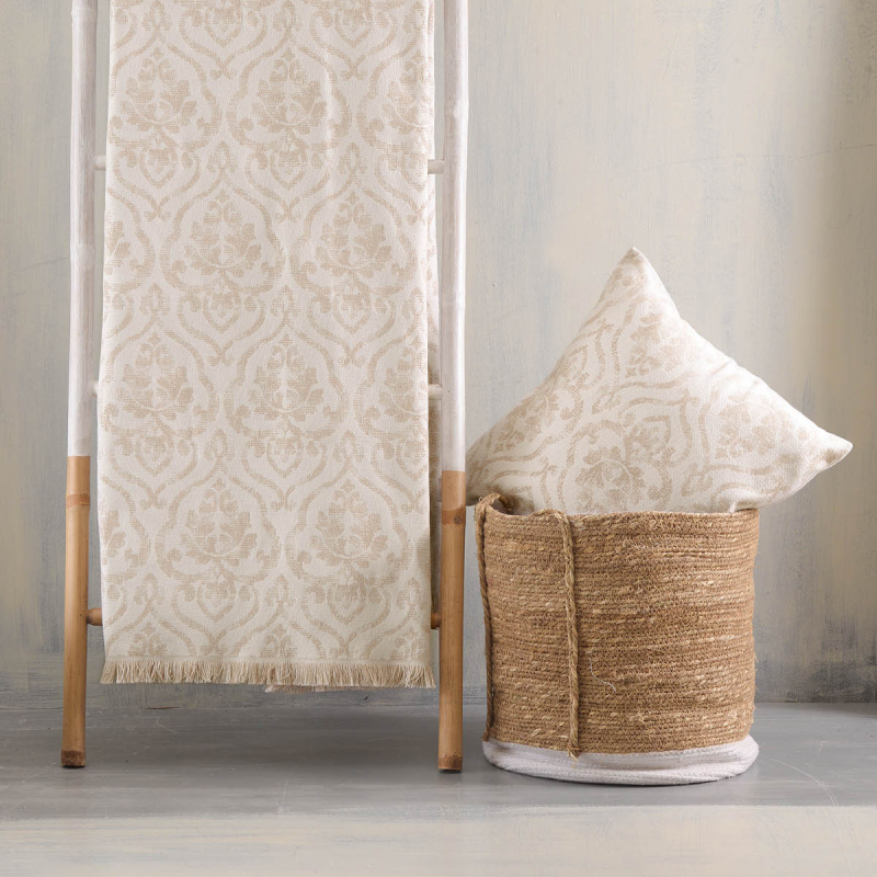 Ριχτάρι Καναπέ Τετραθέσιου (180x330) Rythmos Medallion Εκρού-Μπεζ