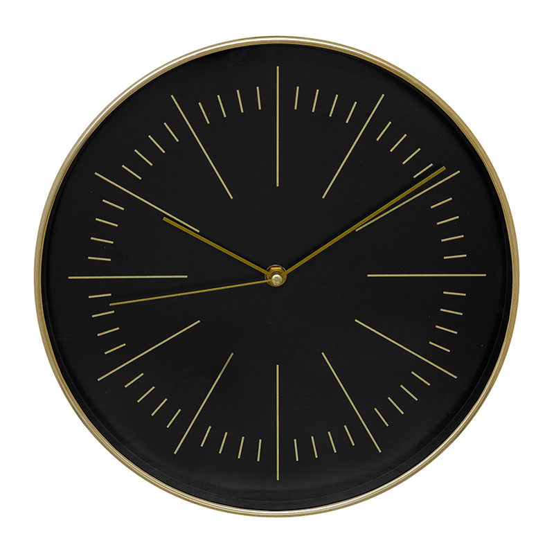 Ρολόι Τοίχου (Φ30) Αθόρυβο A-S Edith Gold 193111A 243780