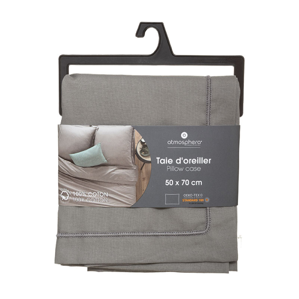 Μαξιλαροθήκη Oxford (50x70) A-S D'Oreiller Grey 178571B