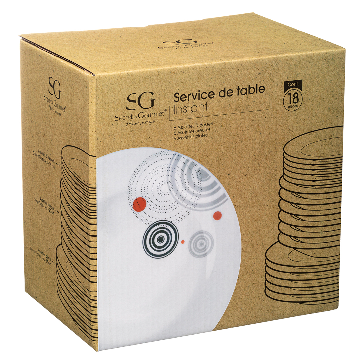 Σετ Πιάτα 18Τμχ S-D Instant 154368 Home Είδη Σερβιρίσματος & Σερβίτσια Spitishop