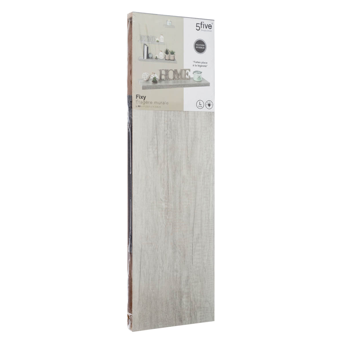 Ράφι Τοίχου (80X23 5X3 8) F-V Grey 138954D Home Οργάνωση & Αποθήκευση Ράφια Spitishop