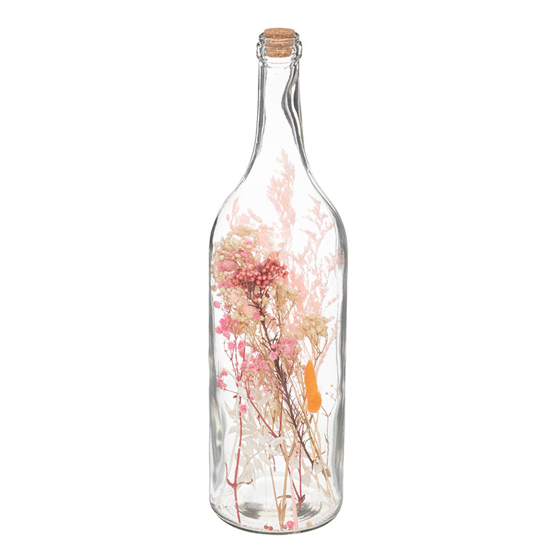 Διακοσμητικό Μπουκάλι (Φ11.7×46.6) A-S Dried Flower Pink 193806 243881