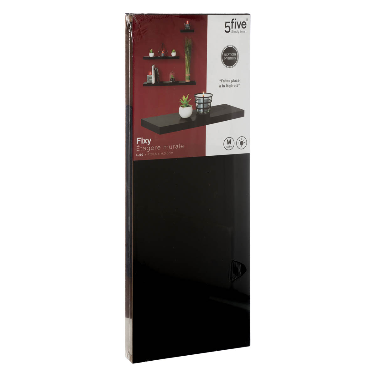 Ράφι Τοίχου (60X23 5X3 8) F-V Black 138953A Home Οργάνωση & Αποθήκευση Ράφια Spitishop