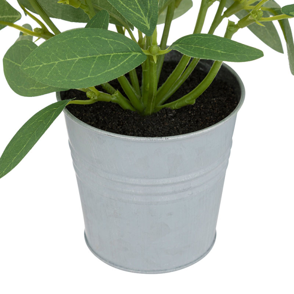 Τεχνητό Λουλούδι Σε Γλάστρα (Φ15x19) A-S Zinc Pot Red 193801