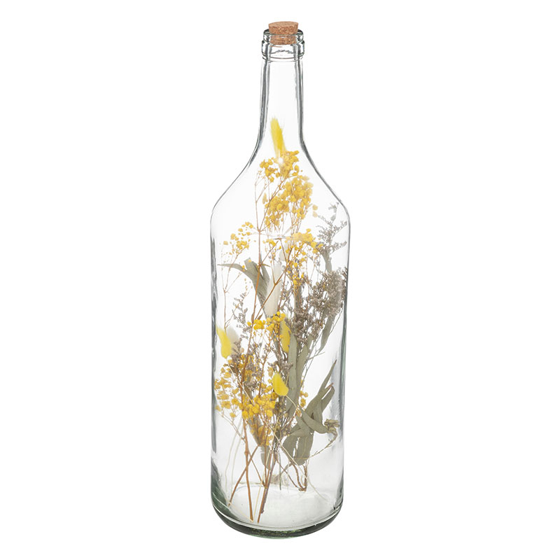 Διακοσμητικό Μπουκάλι (Φ14.7×54.5) A-S Dried Flower Yellow 193807