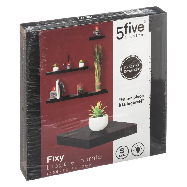 Ράφι Τοίχου (23.5x23.5x3.8) F-V Black 138952A