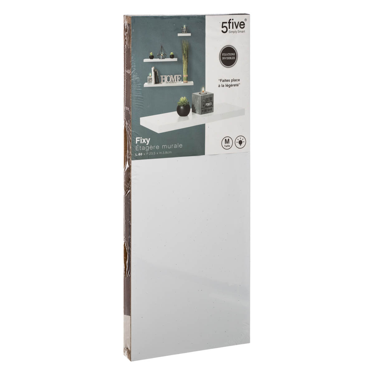 Ράφι Τοίχου (60X23 5X3 8) F-V White 138953B Home Οργάνωση & Αποθήκευση Ράφια Spitishop