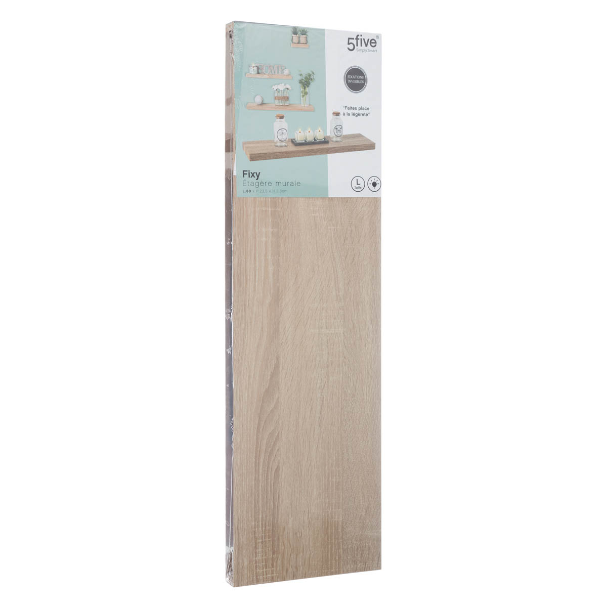 Ράφι Τοίχου (80X23 5X3 8) F-V Natural 138954C Home Οργάνωση & Αποθήκευση Ράφια Spitishop