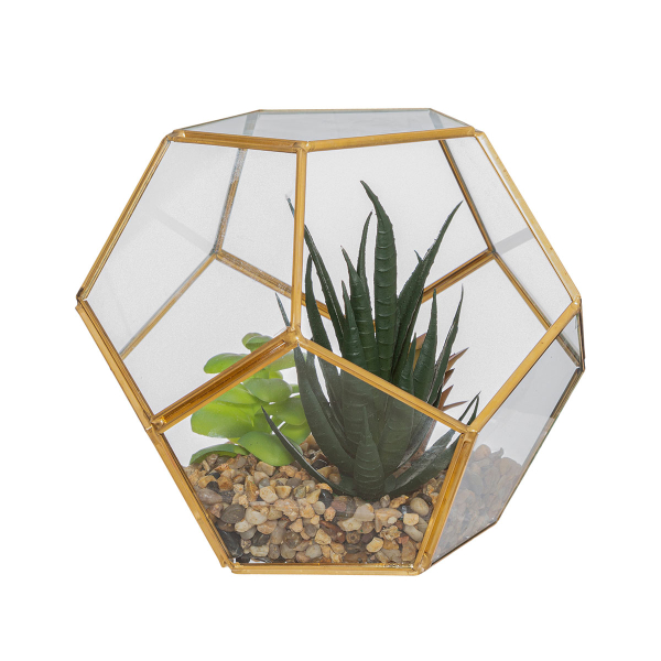 Τεχνητό Φυτό Σε Γυάλα (16x16x14) A-S Terrarium Glass 173033