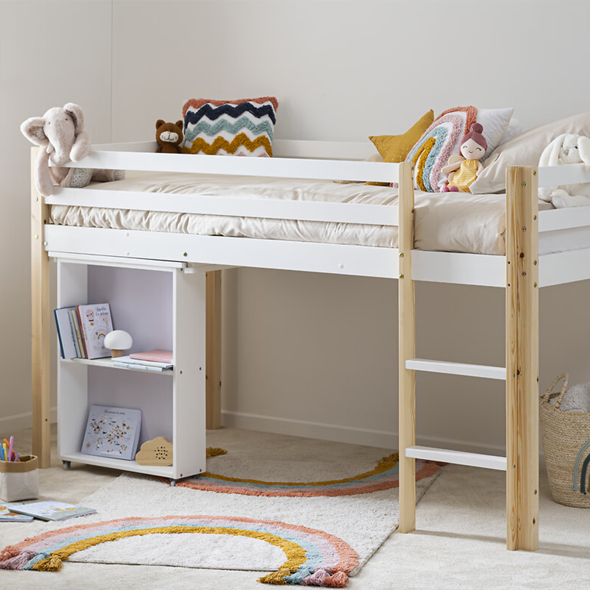 Παιδικό Κρεβάτι Κουκέτα Με Γραφείο Montessori (90x190) A-S High Bed 193990