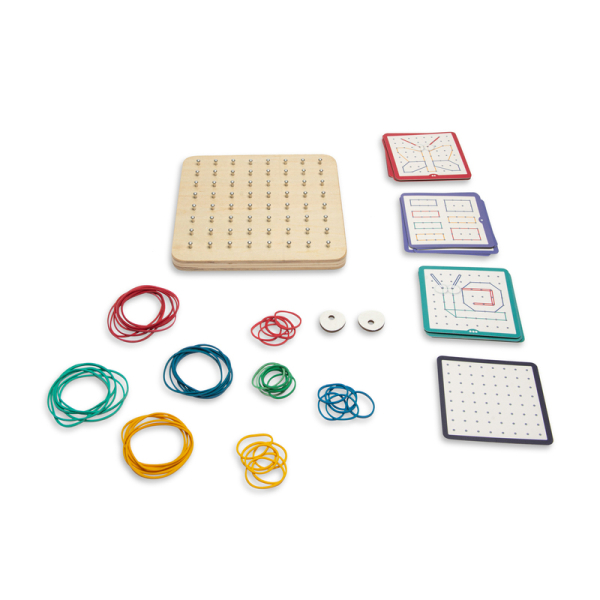 Ξύλινο Εκπαιδευτικό Παιχνίδι Bs Toys Πίνακας Με Λαστιχάκια