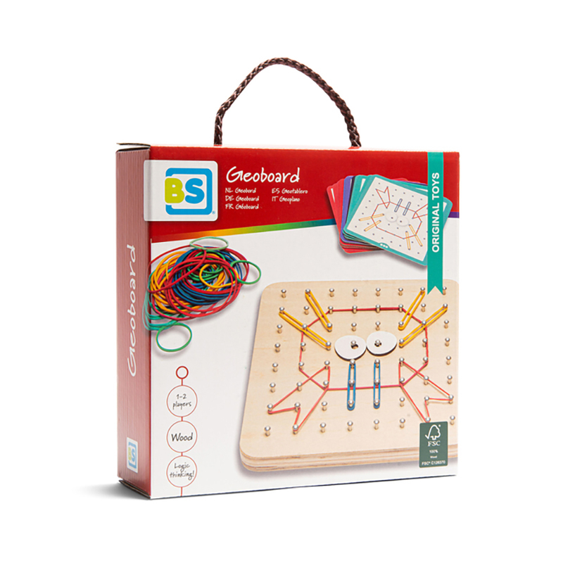 Ξύλινο Εκπαιδευτικό Παιχνίδι Bs Toys Πίνακας με Λαστιχάκια Home Παιχνίδια Ξύλινα Spitishop