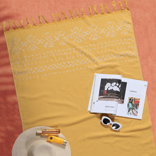 Πετσέτα Θαλάσσης - Παρεό (90x170) Nef-Nef Greyson Yellow