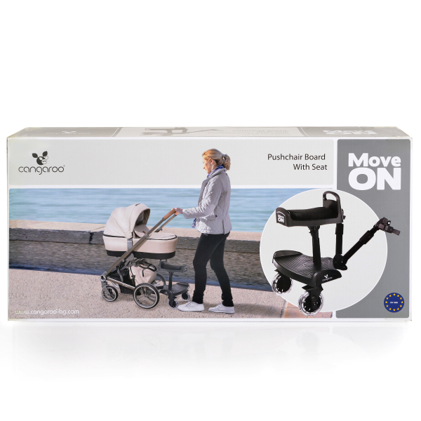 Τρέιλερ Καροτσιού Buggy Board Με Κάθισμα Cangaroo Move On Black