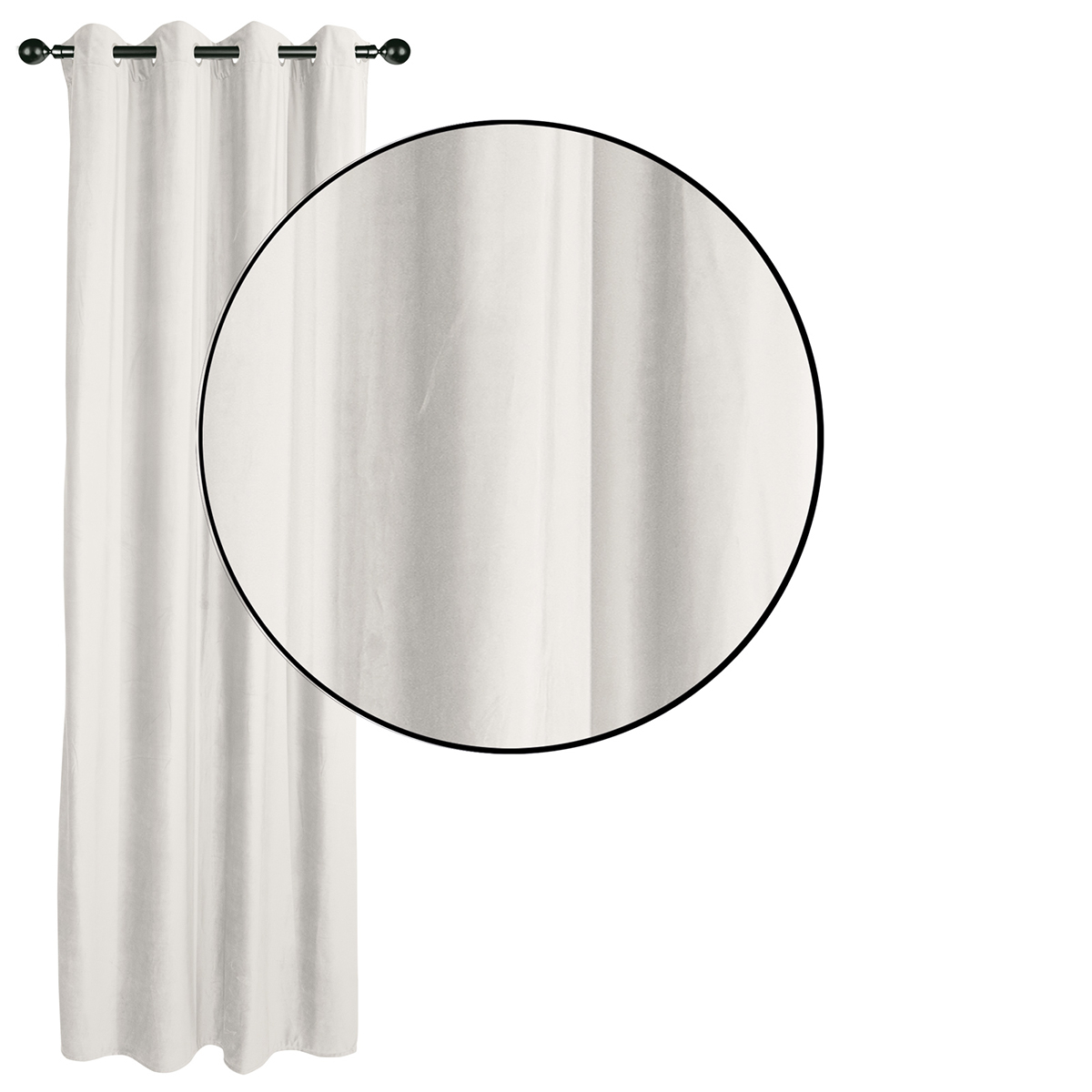 Κουρτίνα Βελουτέ (140X270) με Τρουκς Das Home 2226 Creme Κουρτίνες Σαλονιού Spitishop