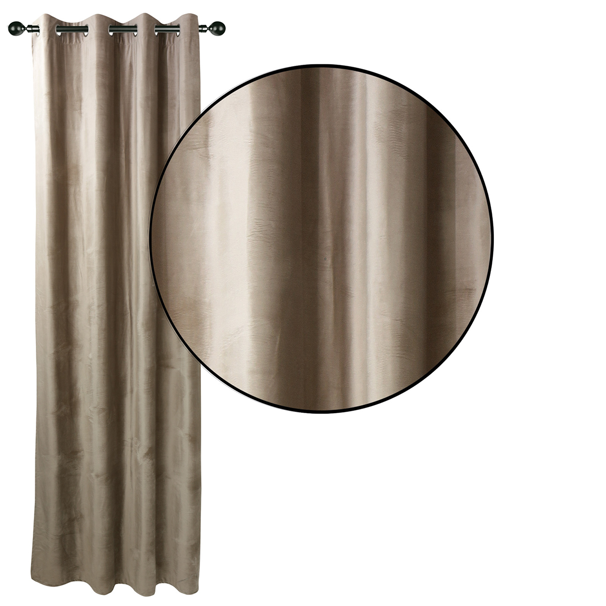 Κουρτίνα Βελουτέ (140X270) με Τρουκς Das Home 2227 Beige Κουρτίνες Σαλονιού Spitishop