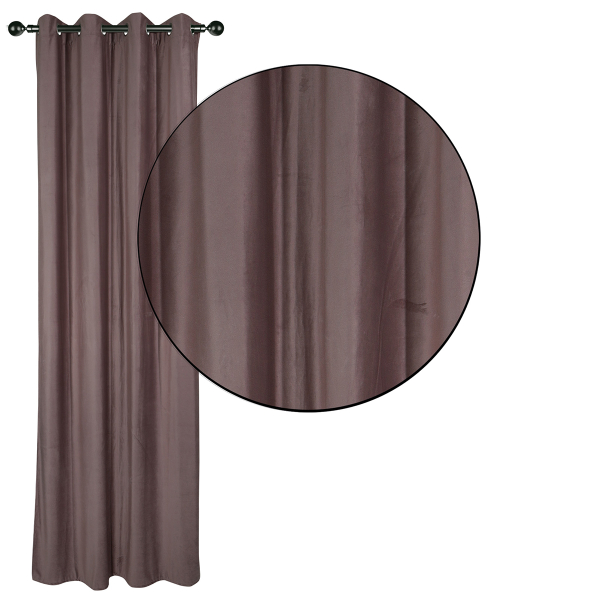 Κουρτίνα Βελουτέ (140x270) Με Τρουκς Das Home 2228 Nude