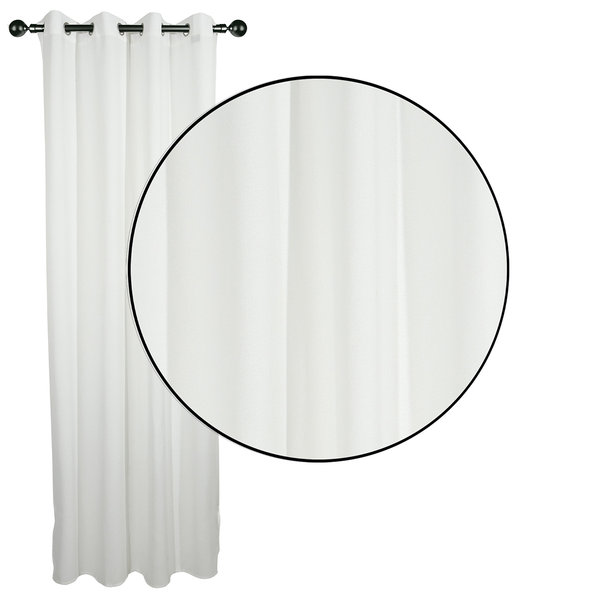 Κουρτίνα (140X270) με Τρουκς Das Home 2233 White Κουρτίνες Σαλονιού Spitishop
