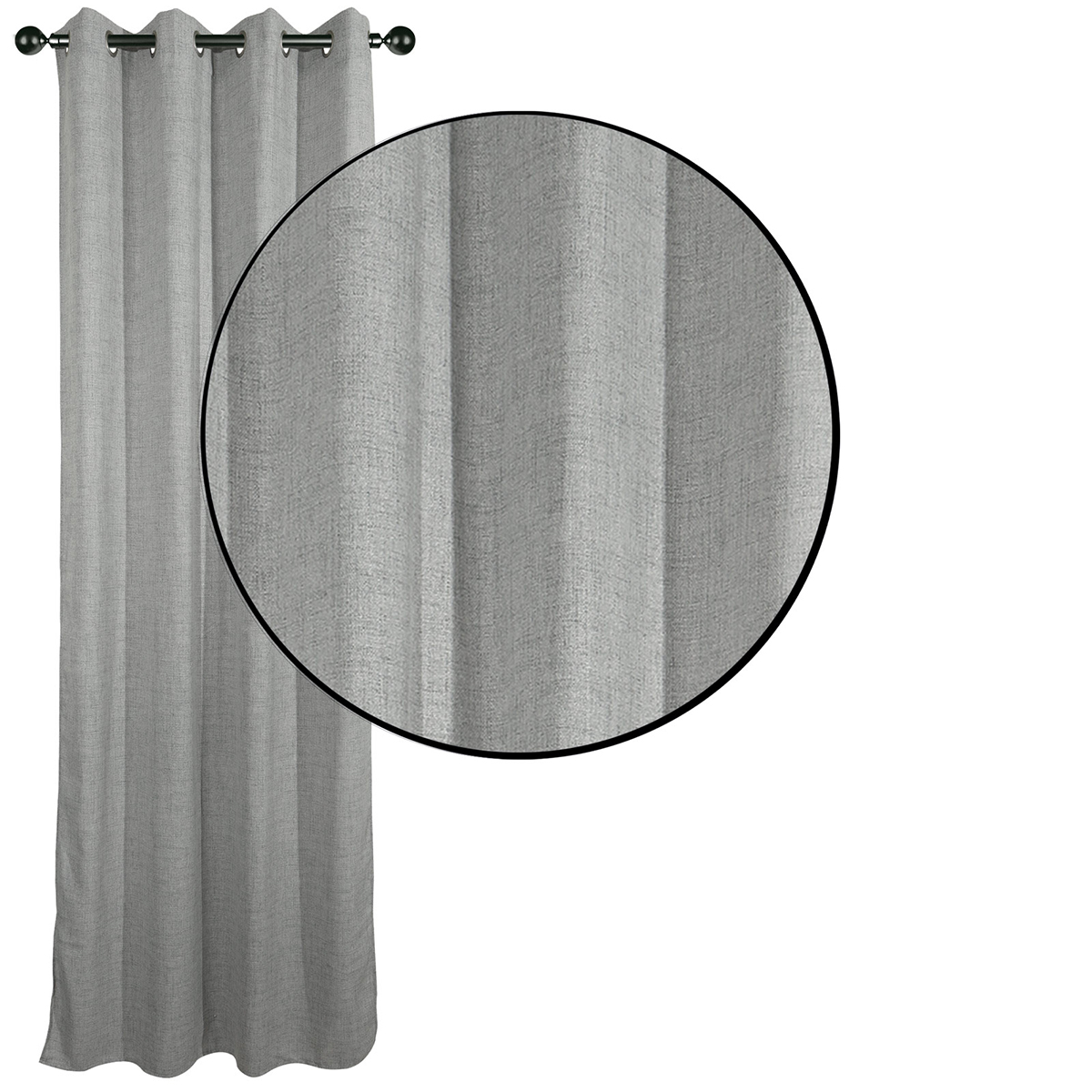 Κουρτίνα (140X270) με Τρουκς Das Home 2237 L Gray Κουρτίνες Σαλονιού Spitishop