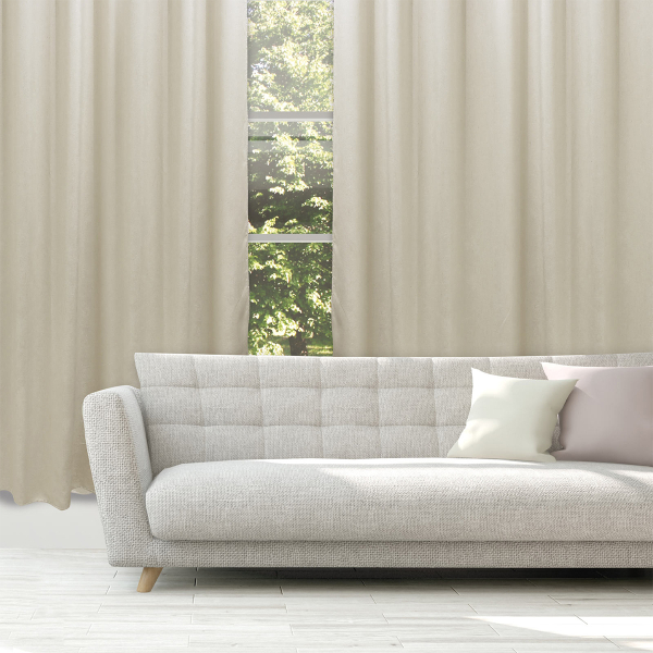 Κουρτίνα Συσκότισης (140x270) Με Τρουκς Das Home 2246  Ivory