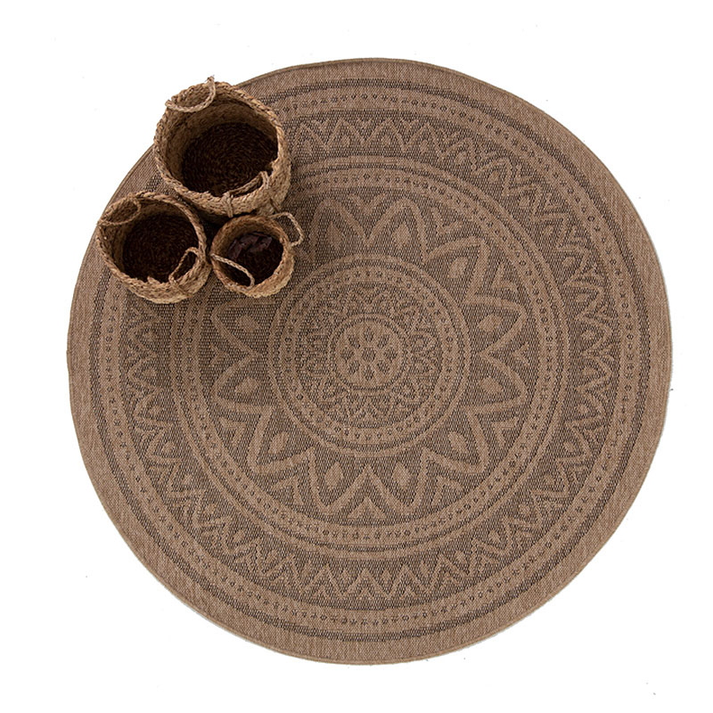 Στρογγυλό Χαλί Καλοκαιρινό (Φ160) Royal Carpet Avanos 8871 Black Home Χαλιά Σαλονιού Spitishop